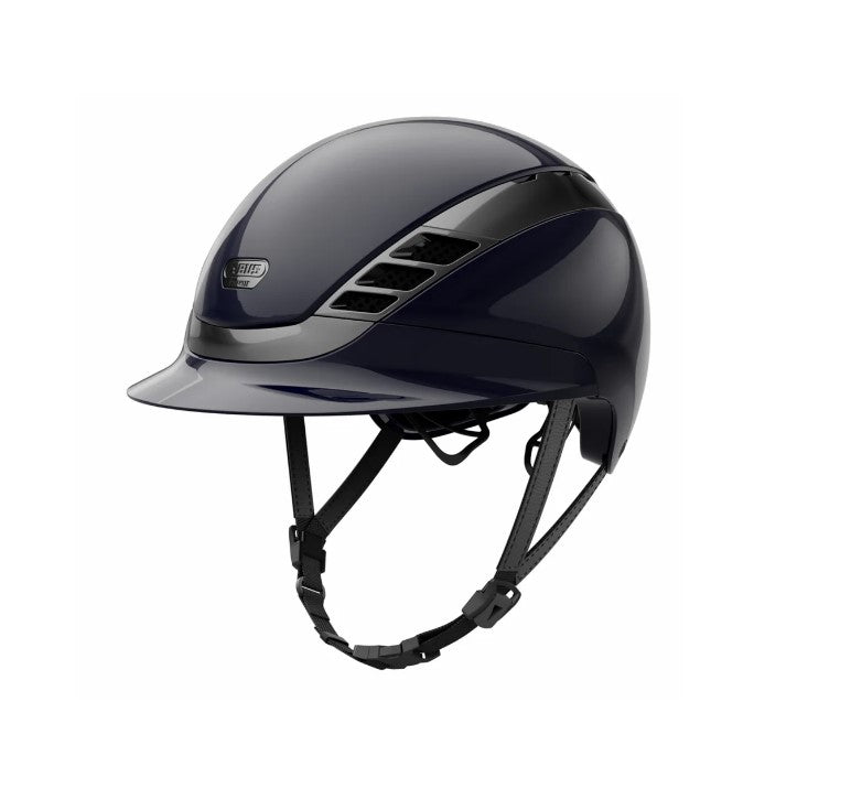 Abus X Pikeur Airluxe Chrome Riding Helmet - Short Visor