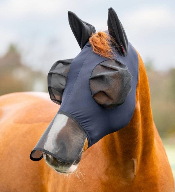 LeMieux Bug Relief Full Fly Mask - Navy
